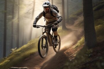 マウンテンバイクで急な下り坂を乗り越えること