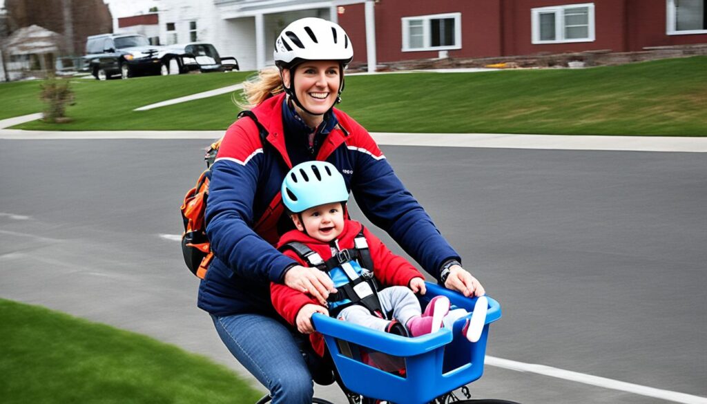 保育園自転車0歳児送迎の安全装備