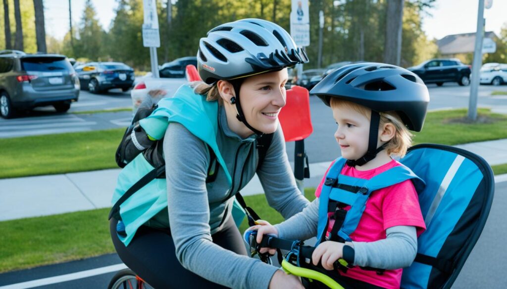 子供乗せ自転車の安全対策