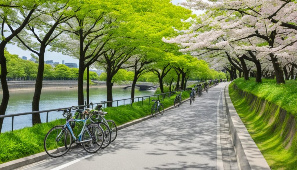 淀川河川公園のサイクリングコース