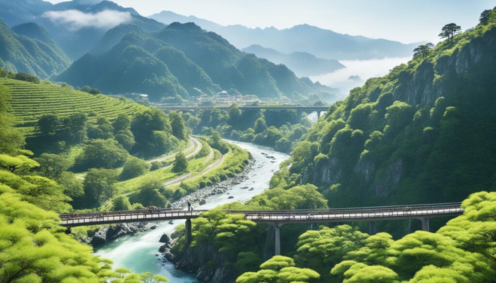 美しい宮川香肌峡ルートの景色