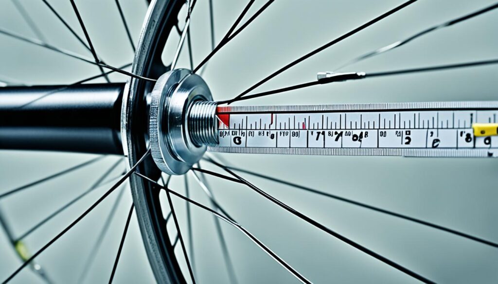 自転車 リムナットのサイズ測定